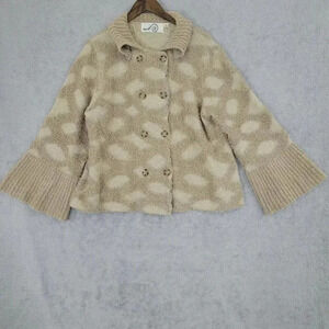 Anthropologie Rosie Neira Womens Wool Blend Cardigan Sweater L  20PT